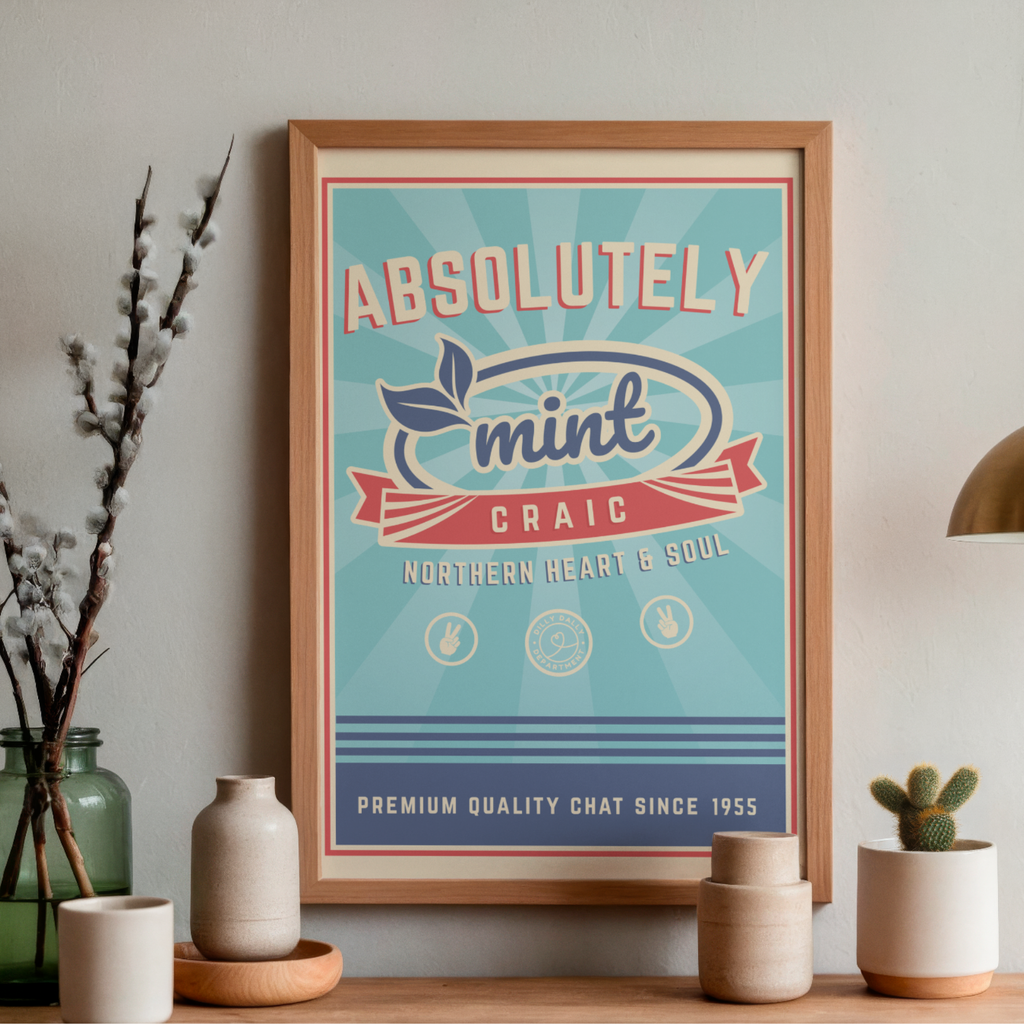 Absolutely Mint Craic Print (Teal)